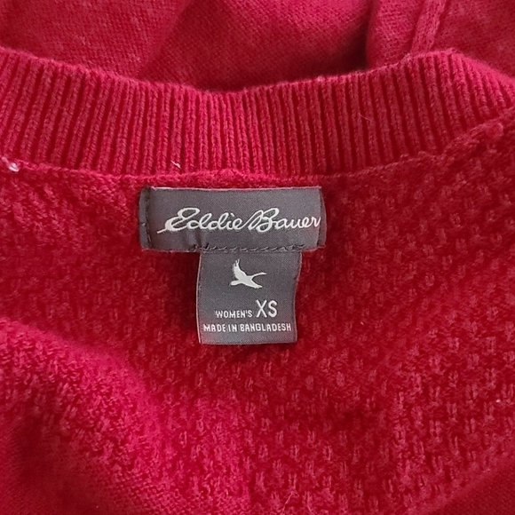 Eddie Bauer Long Sleeve Sweater Size X Small Red - Picture 2 of 5